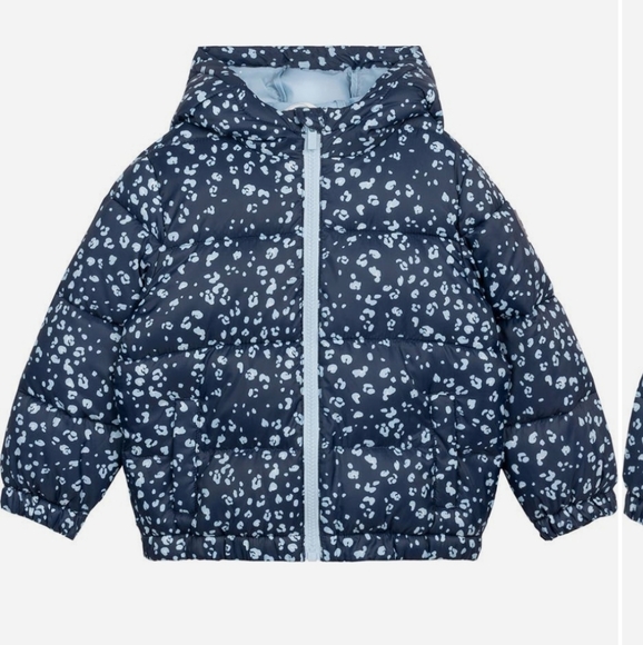 Nwt! Miles The Label Kid's Animal Print Quilted Packable Jacket
